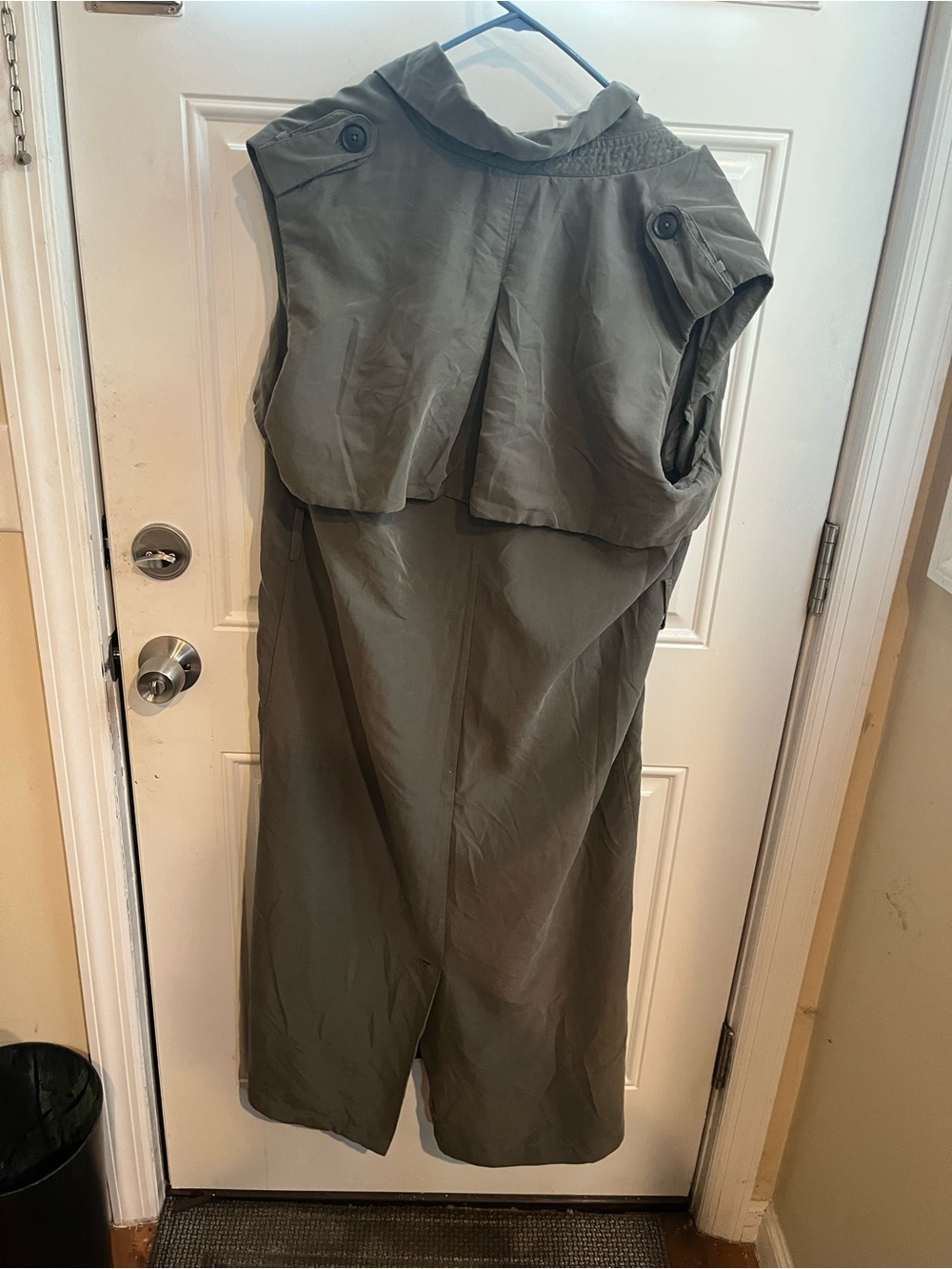 Bcbg Long Sleeveless Trench jacket - Olive Green - Picture 9 of 9